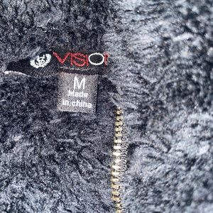 Fuzzy half zip up sweater